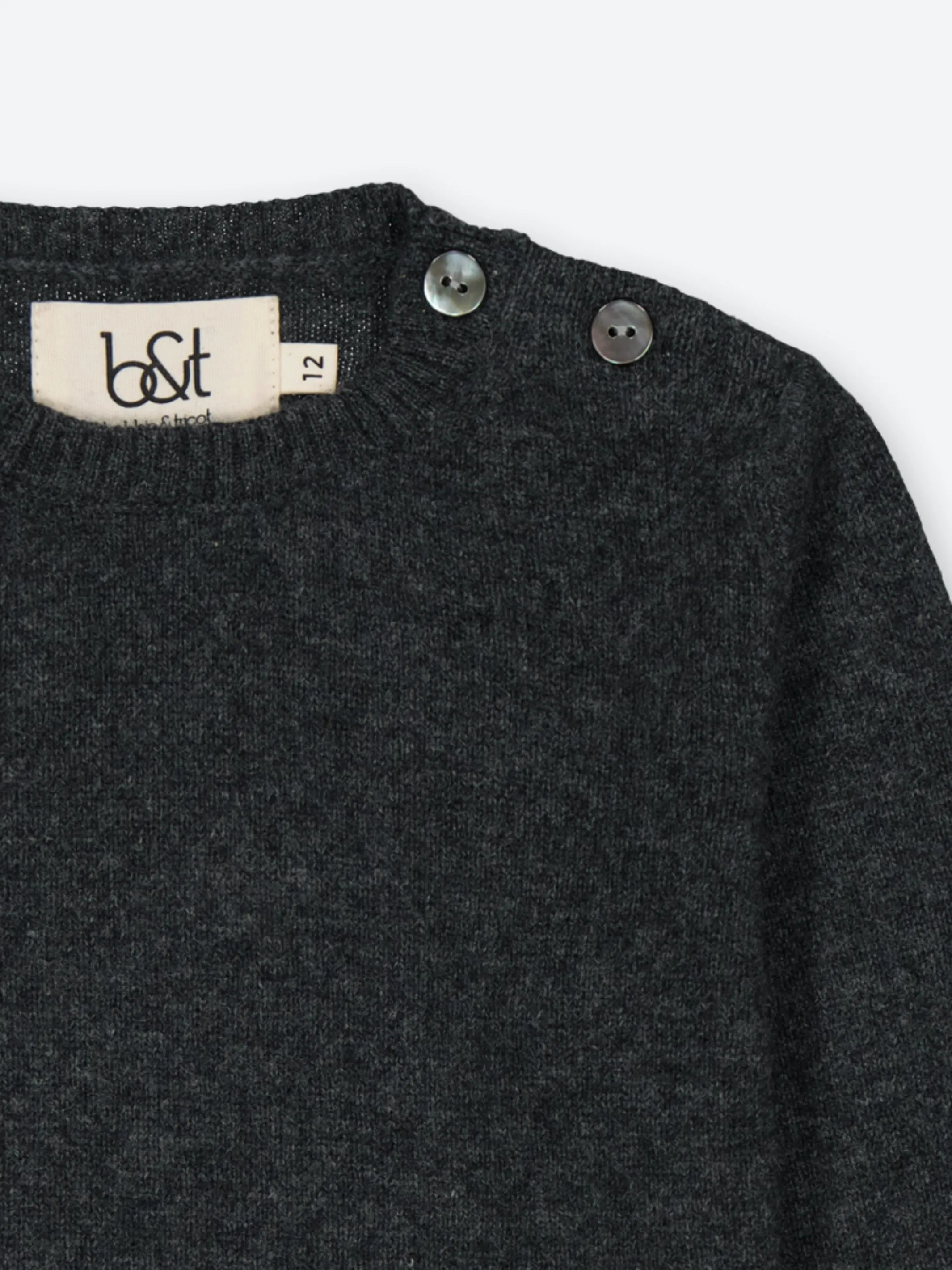 Baby's Cashmere Sweater Anthracite