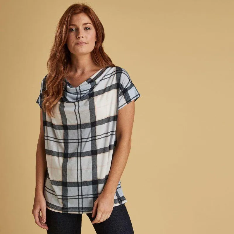 Barbour Redgarth Ladies Top - Fade Blue Tartan - Size 08