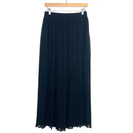 BCBGMaxazria Black Pleated Maxi Skirt- Size S