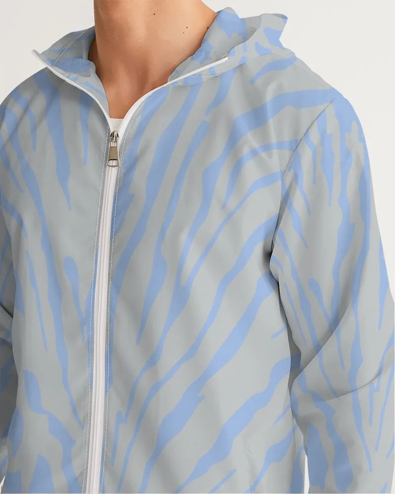 Blue Slate Safari Men's Hooded Windbreaker Jacket