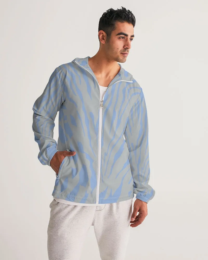 Blue Slate Safari Men's Hooded Windbreaker Jacket