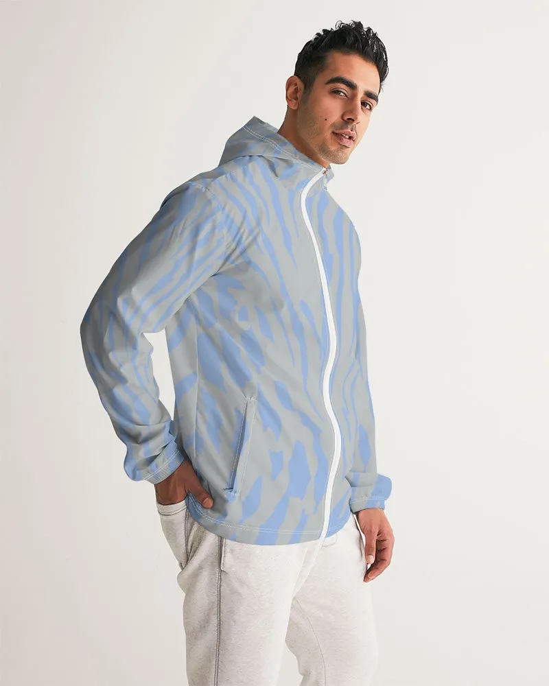 Blue Slate Safari Men's Hooded Windbreaker Jacket