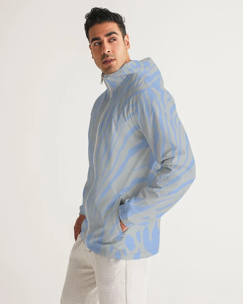 Blue Slate Safari Men's Hooded Windbreaker Jacket