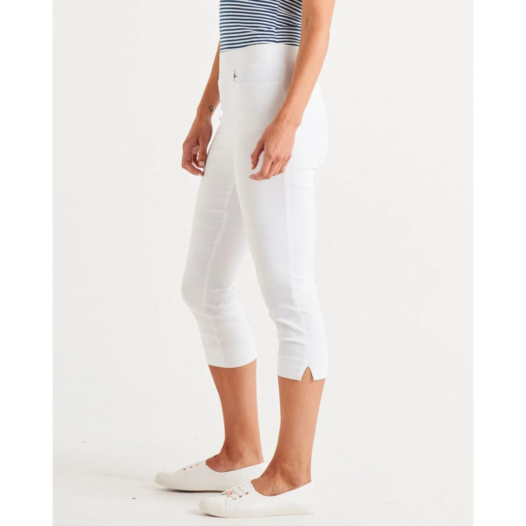 Camila Crop Jeans - White