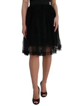 Dolce & Gabbana Lace Trim High Waisted Skirt