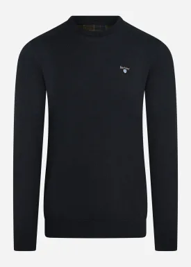 Essential cotton cashmere crew - navy