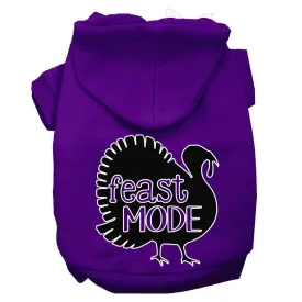 Feast Mode Screen Print Dog Hoodie Purple Xxxl