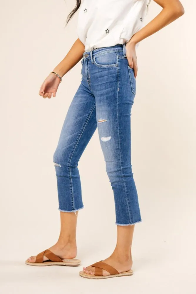 Flying Monkey Slight Distress Straight Leg Denim