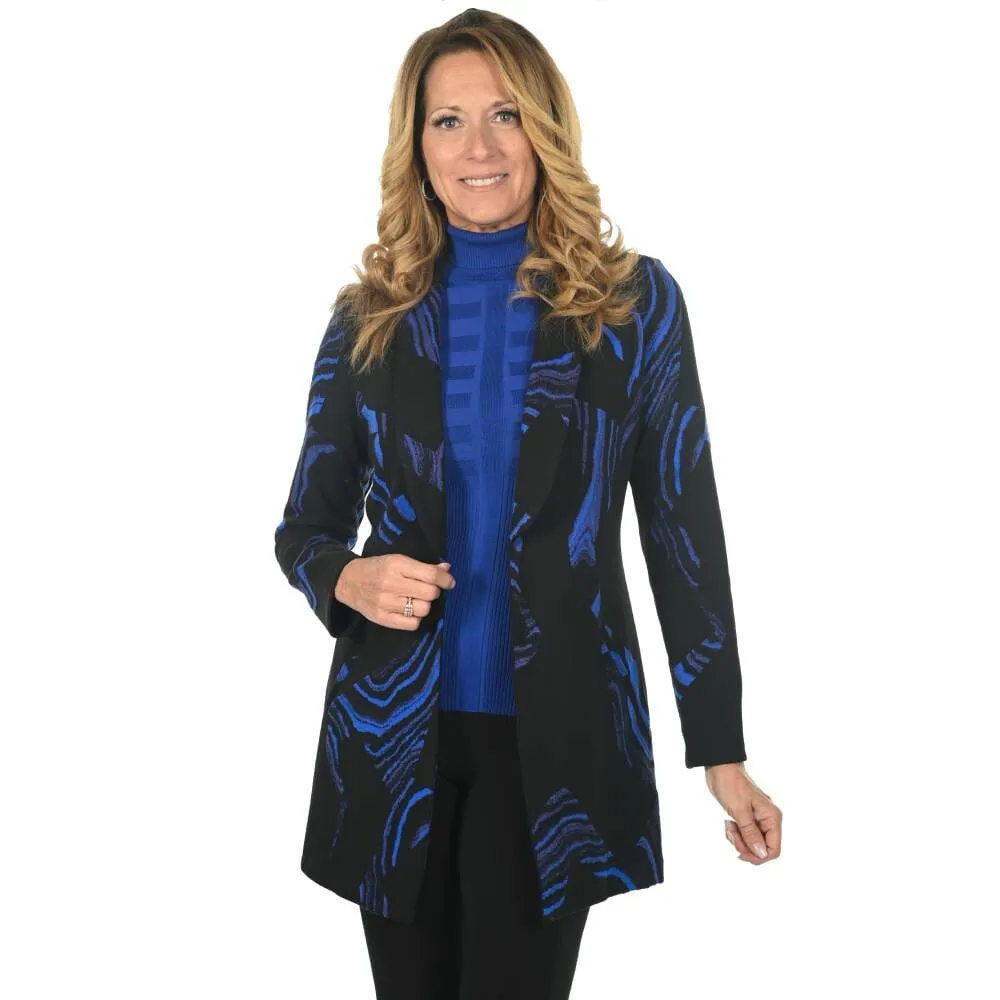 Frank Lyman Longline Patterned Blazer Jacket - Style 234216