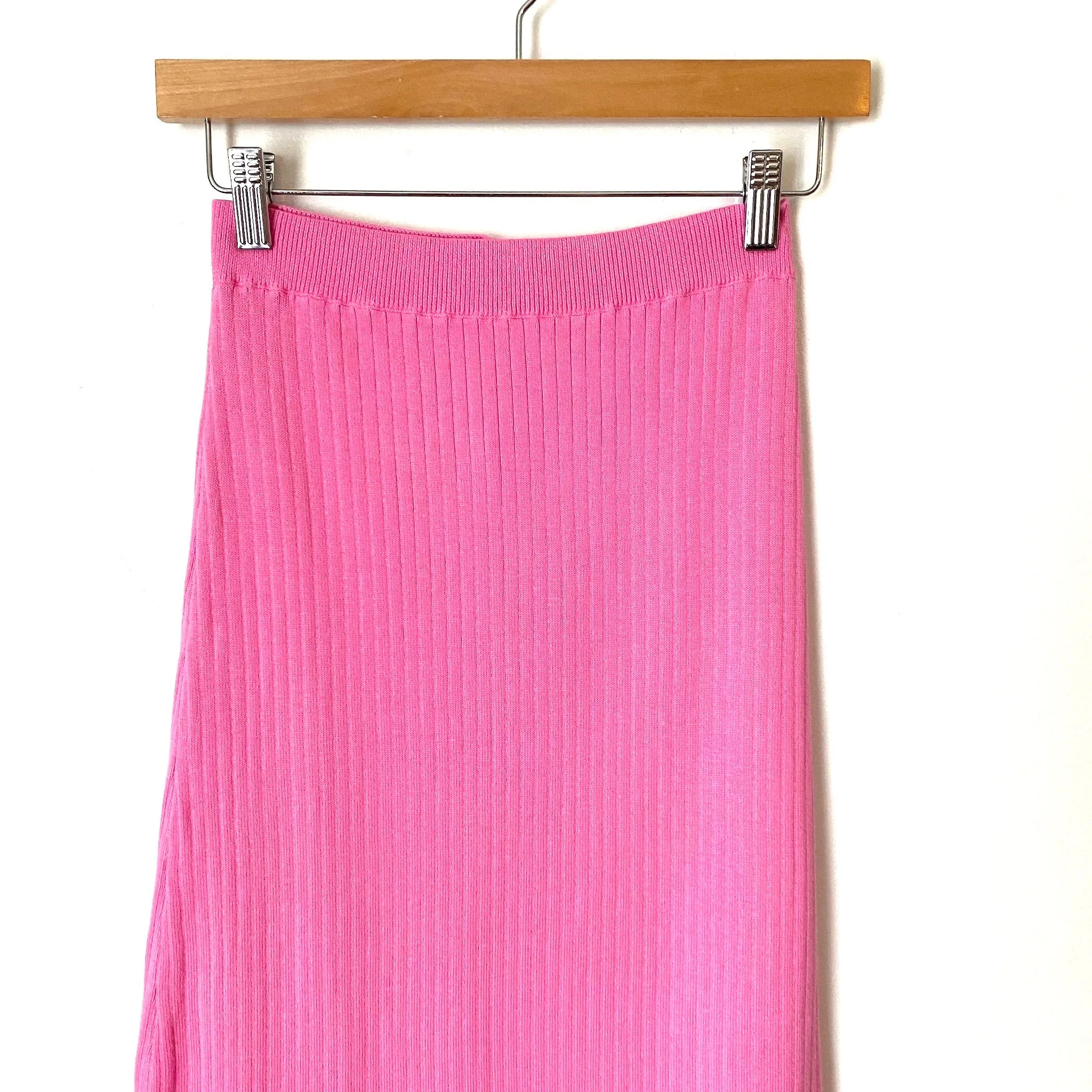 Free People Pink Ribbed Sweater Midi Skirt NWT- Size S