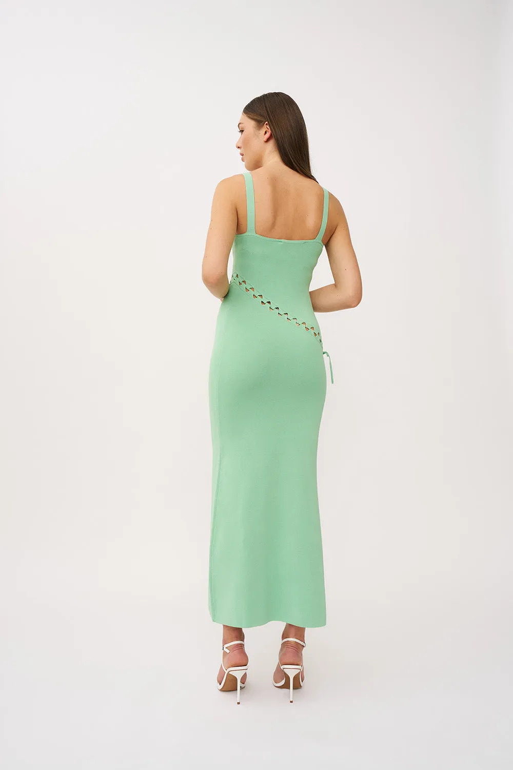 Giulia Loop Knit Dress - Pistachio