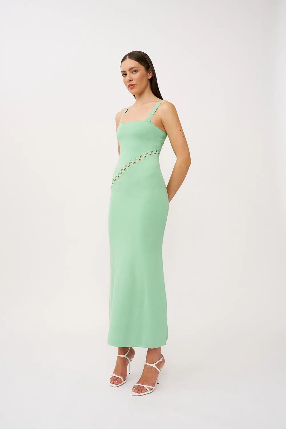 Giulia Loop Knit Dress - Pistachio