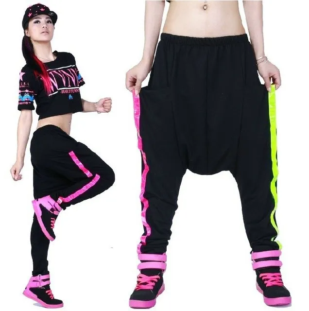 Harem Hip Hop Sweatpants Loose Strip Large Pocket Pants