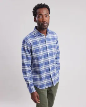 Hartford Paul Flannel in Denim Check