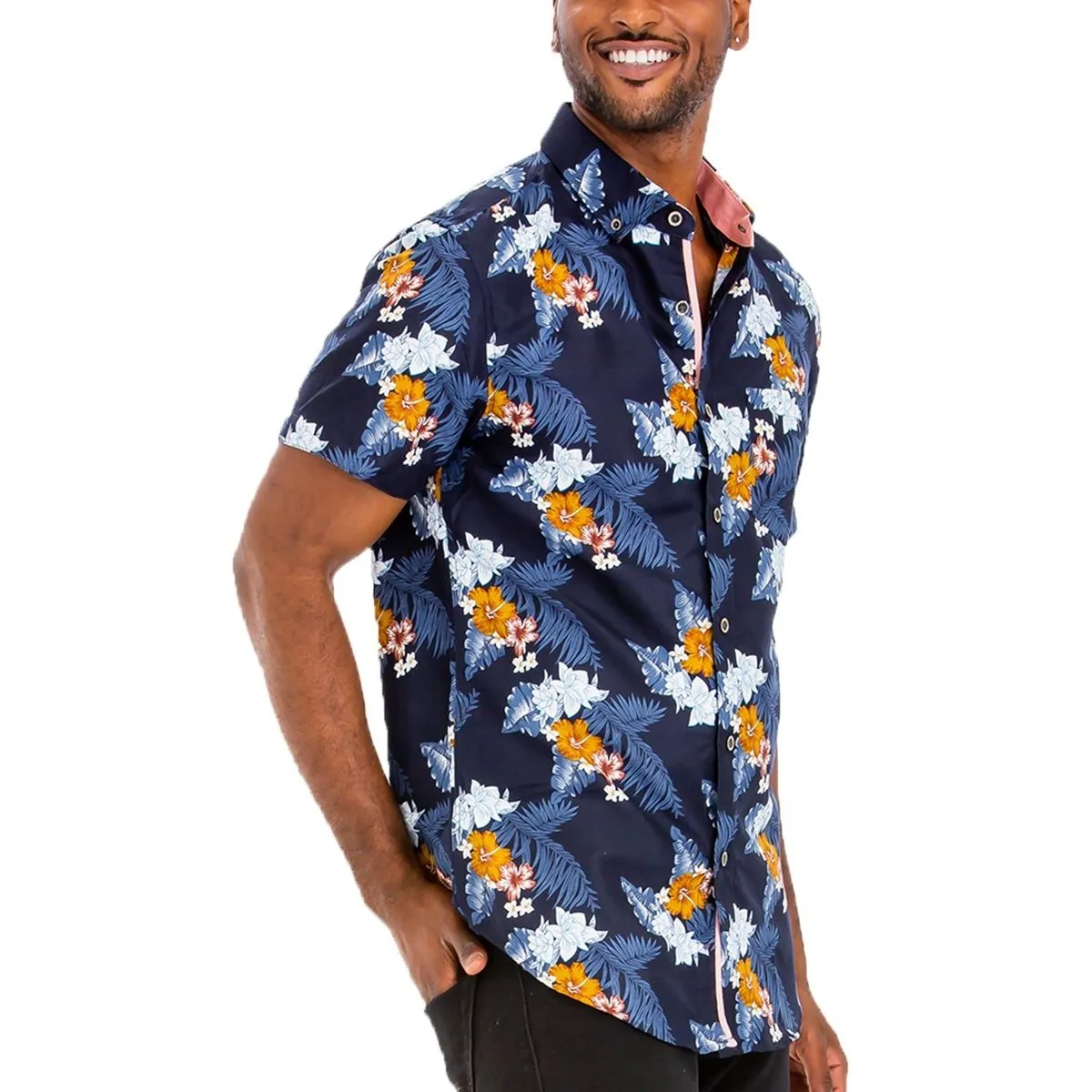 Hawaiian Print Button Down