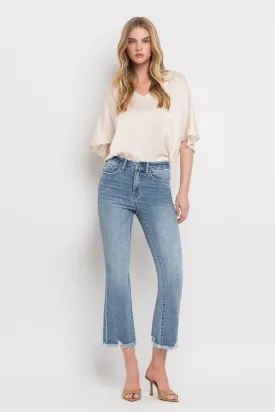 High Rise Crop Flare Jeans