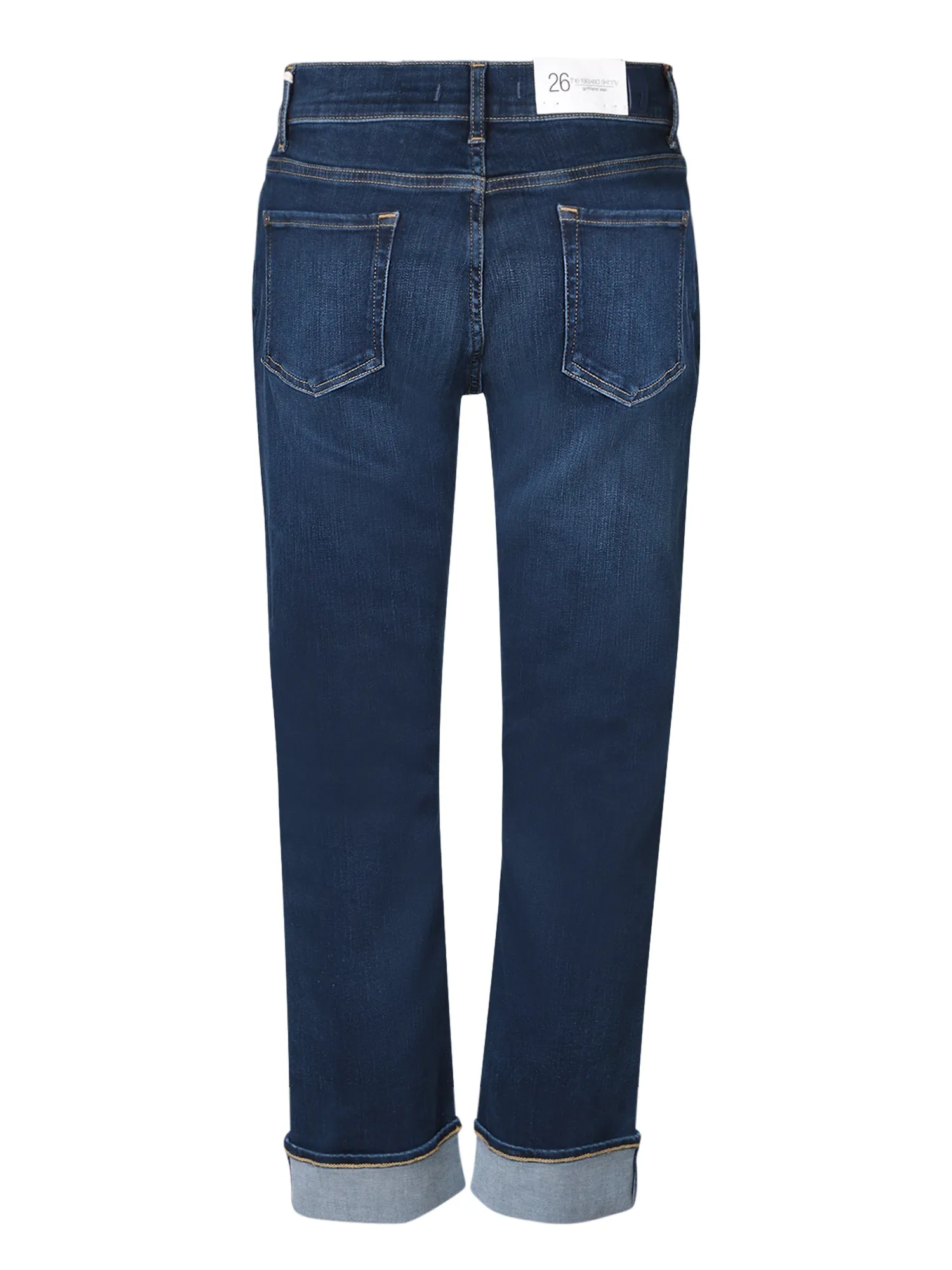 Illusion cropped jeans