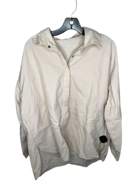 Jacket Windbreaker By Clothes Mentor In Cream, Size: M