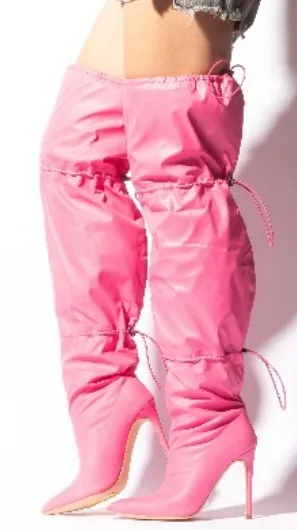 JOGGING Hot Pink Drawstring Boot