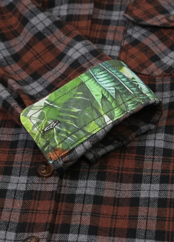 Kids Wildlife Adventure Flannel Plaid Shirt