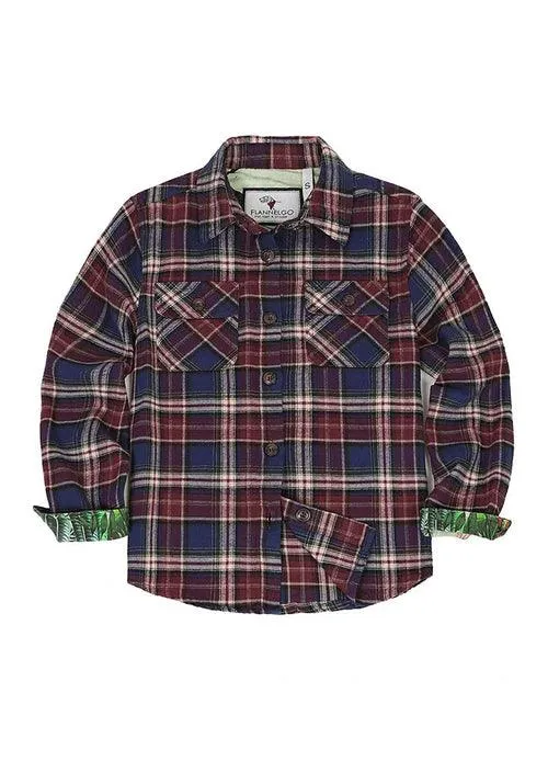 Kids Wildlife Adventure Flannel Plaid Shirt