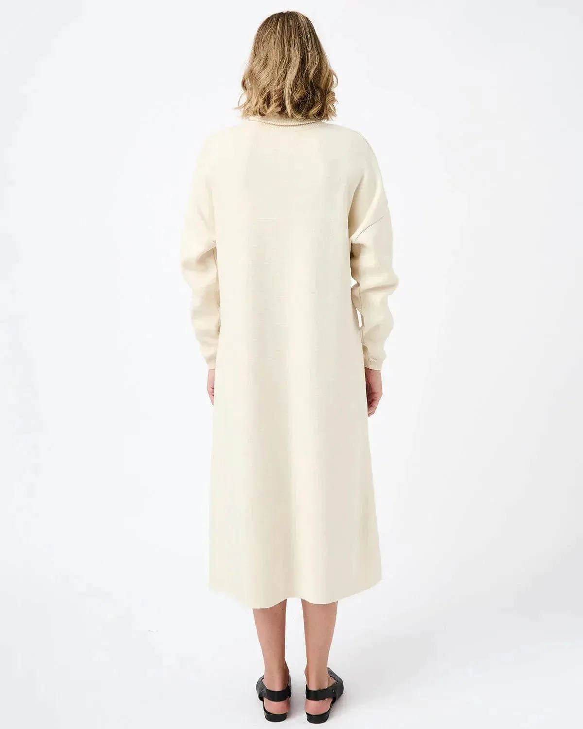 Knitted Organic Cotton Turtleneck Dress | Multiple Colours