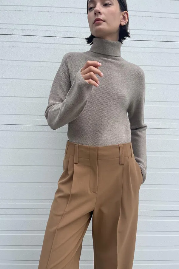 Kolkati Turtleneck Sweater in Stone (Sold Out)