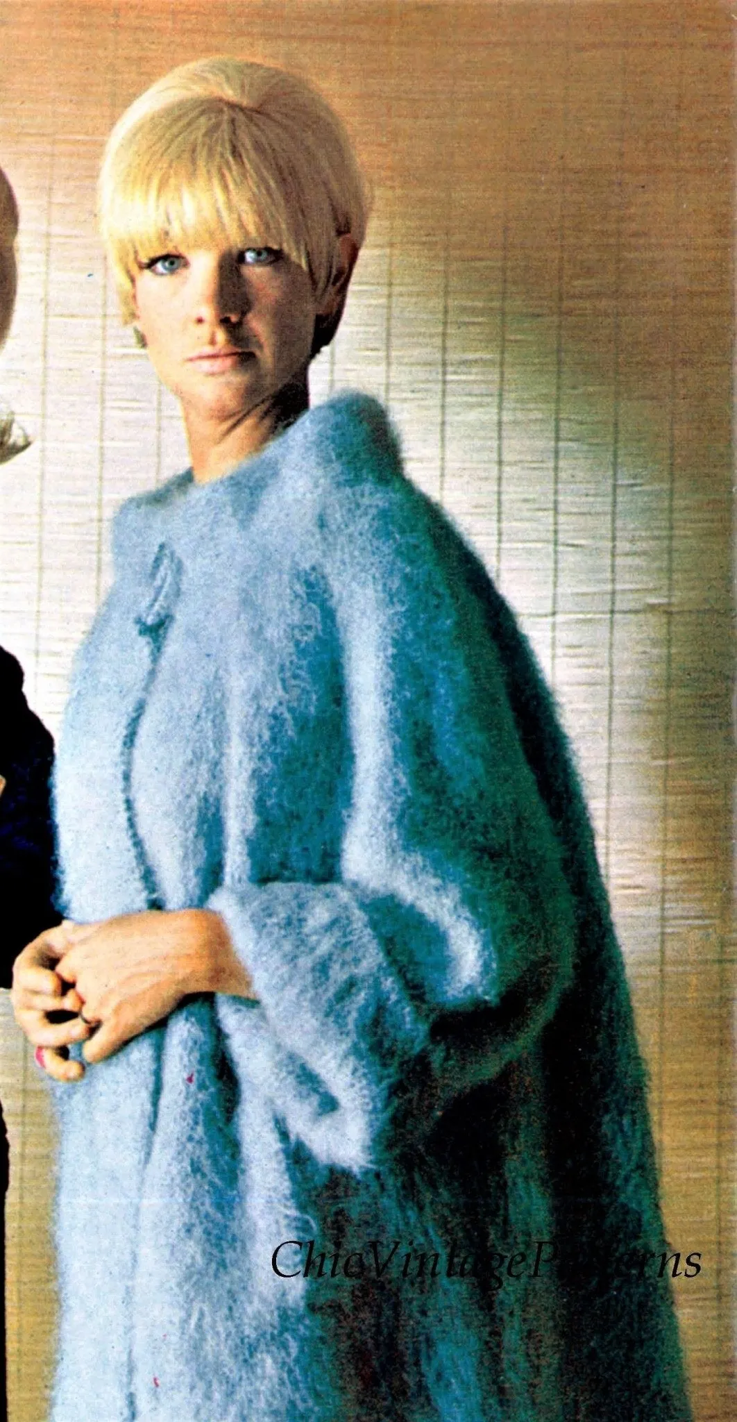 Ladies Knitted Mohair Coat Pattern, Stylish Warm and Cosy, Instant Download