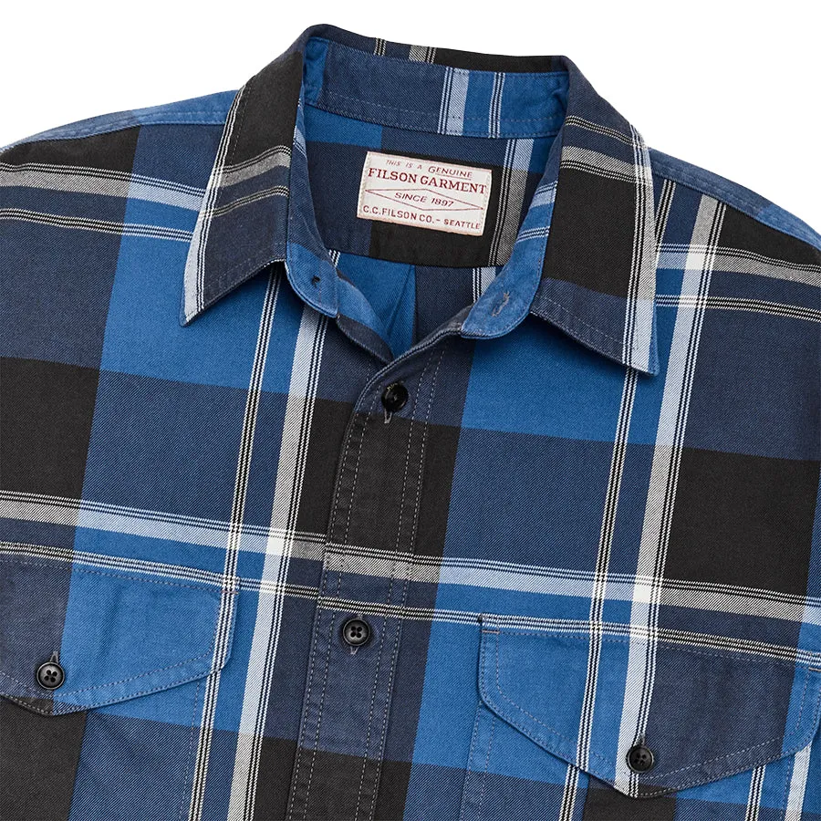 Lightweight Alaskan Guide Shirt - Blue / Faded Black Plaid