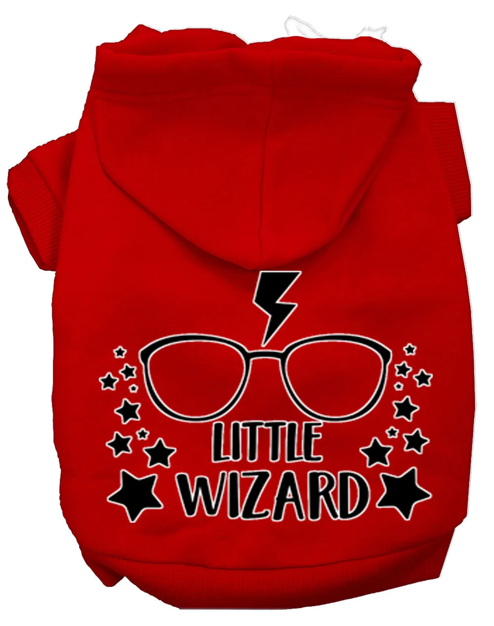 Little Wizard Screen Print Dog Hoodie Red Xxxl