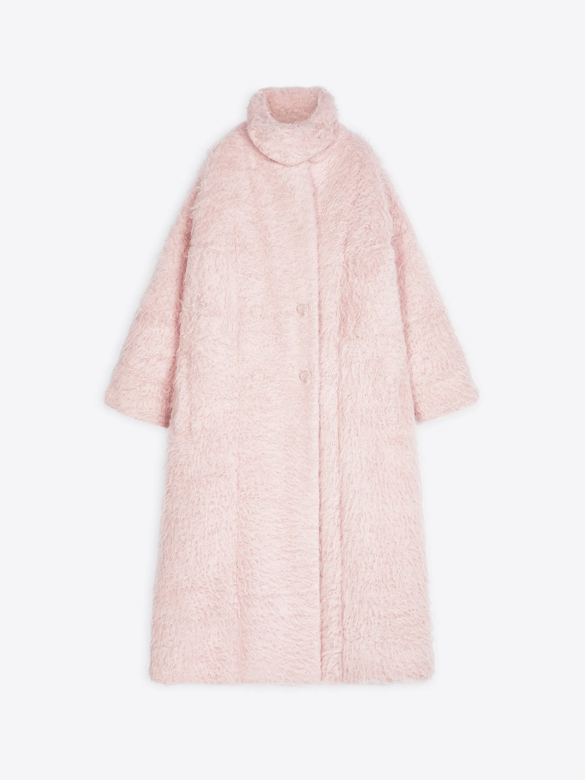 Long cocoon coat