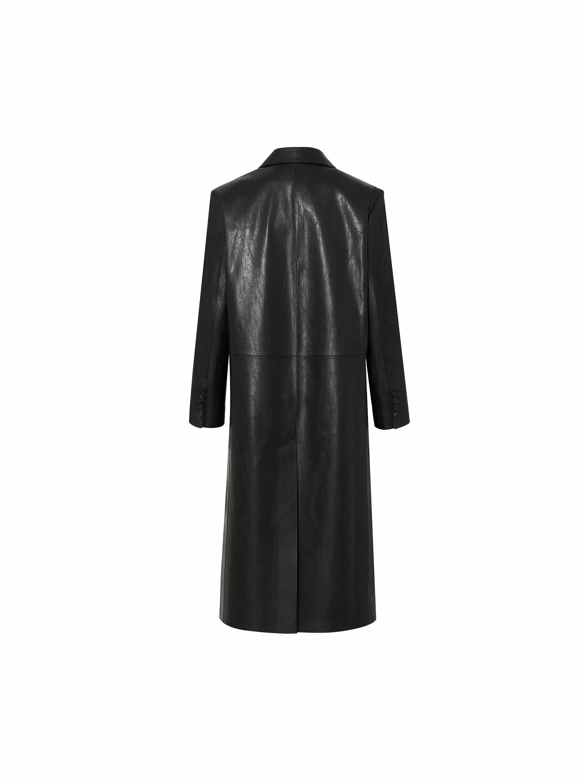 Long Line Leather Coat