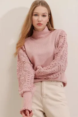 Mauve Half Turtleneck Sweater