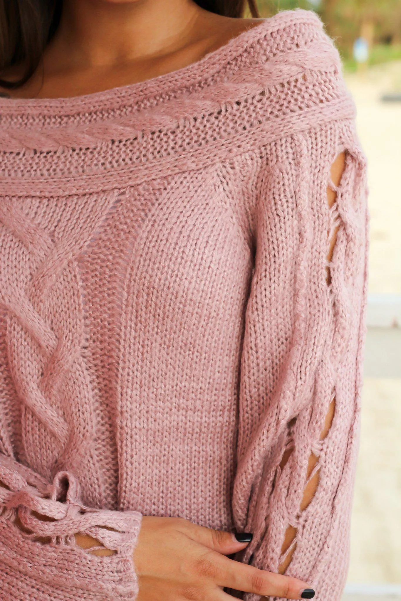 Mauve Knit Sweater