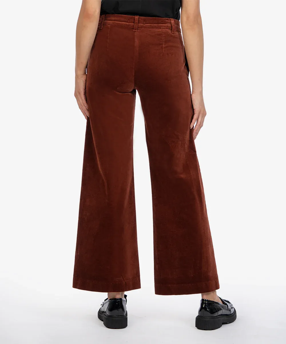 Meg High Rise Velveteen Wide Leg Trouser