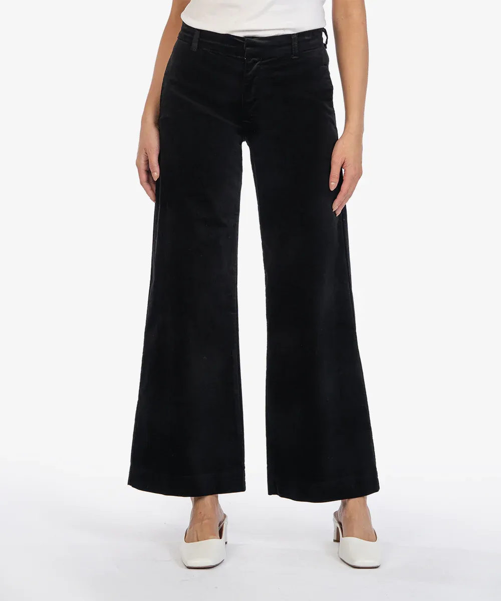 Meg High Rise Velveteen Wide Leg Trouser