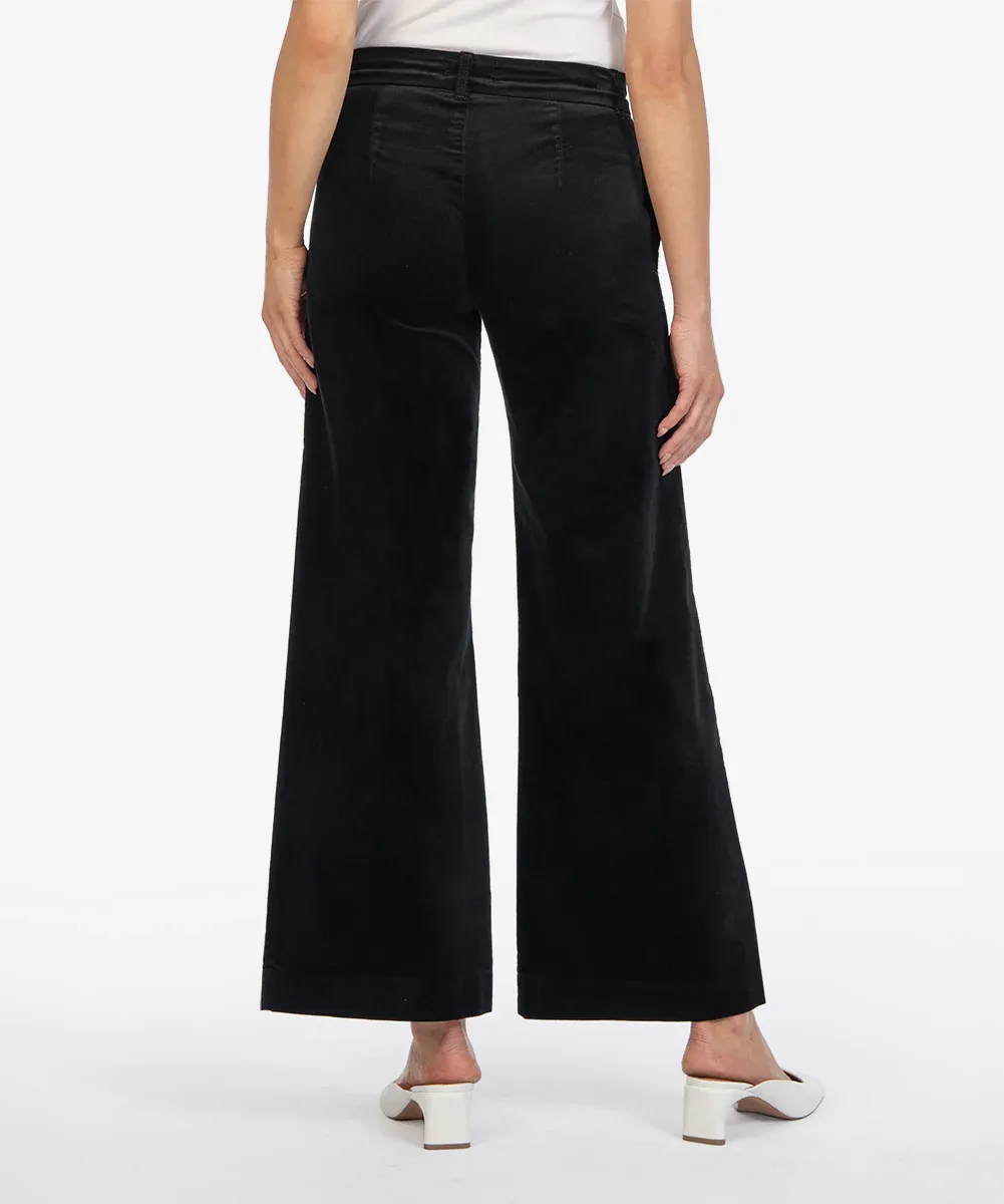 Meg High Rise Velveteen Wide Leg Trouser