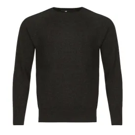 Men's Cashmere Crew Neck in Charcoal Grey