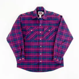 Mens Flannel Button Shirt - Boston Plaid