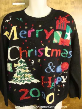 MERRY CHRISTMAS Happy New Year Holiday Sweater