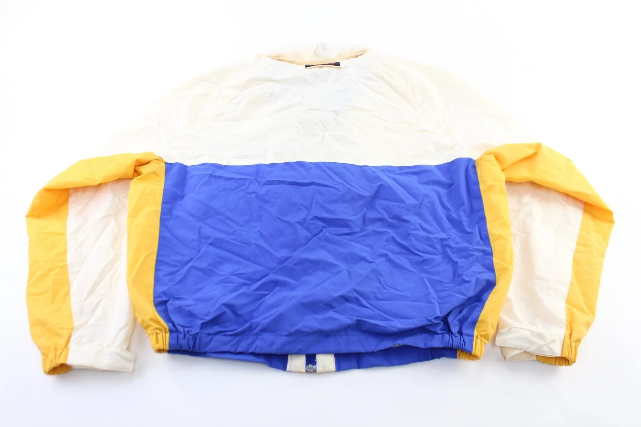 Nautica Competition White, Blue, & Yellow Zip Up Jacket