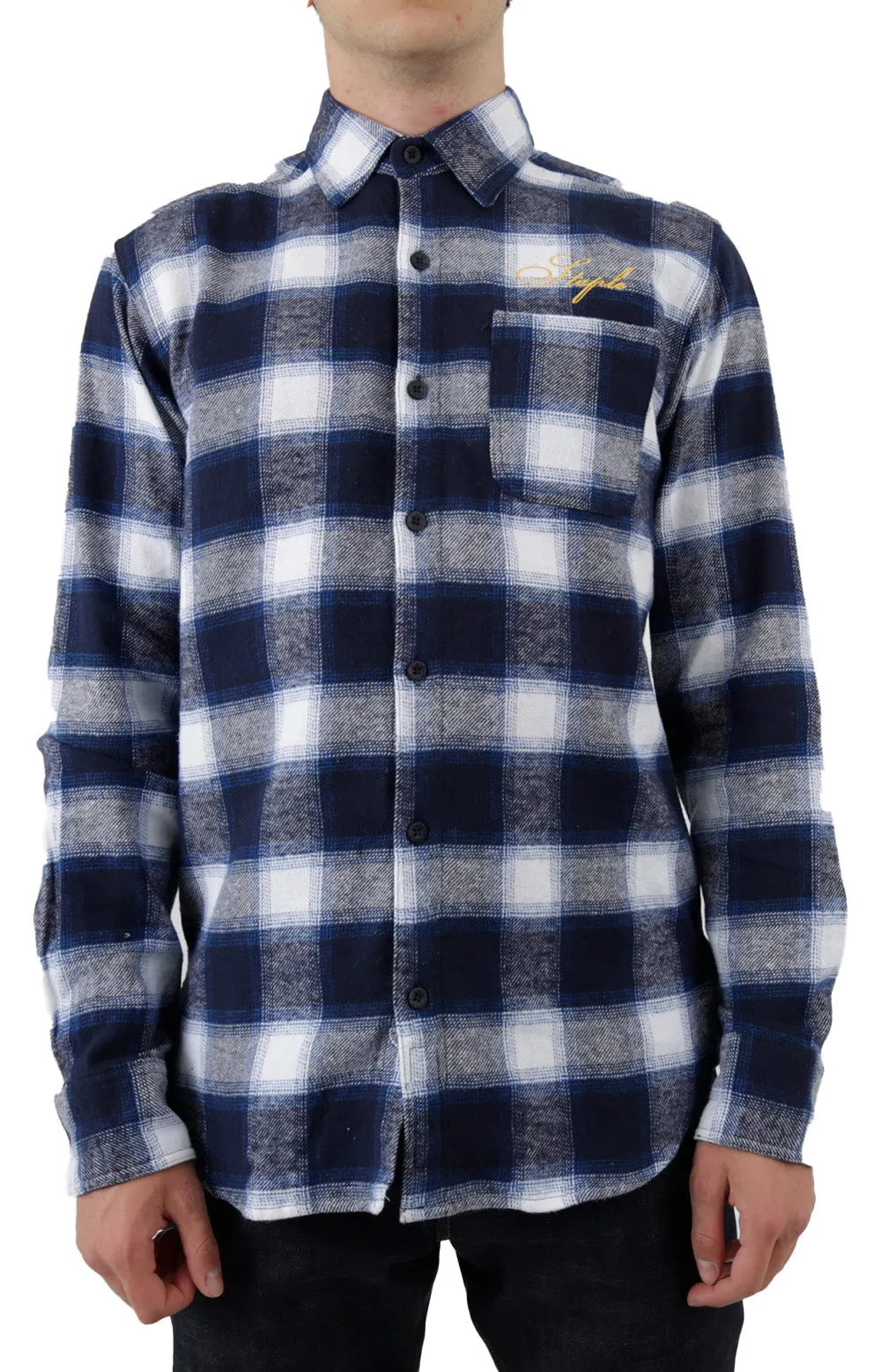 Navy Mulberry Flannel Shirt by Staple