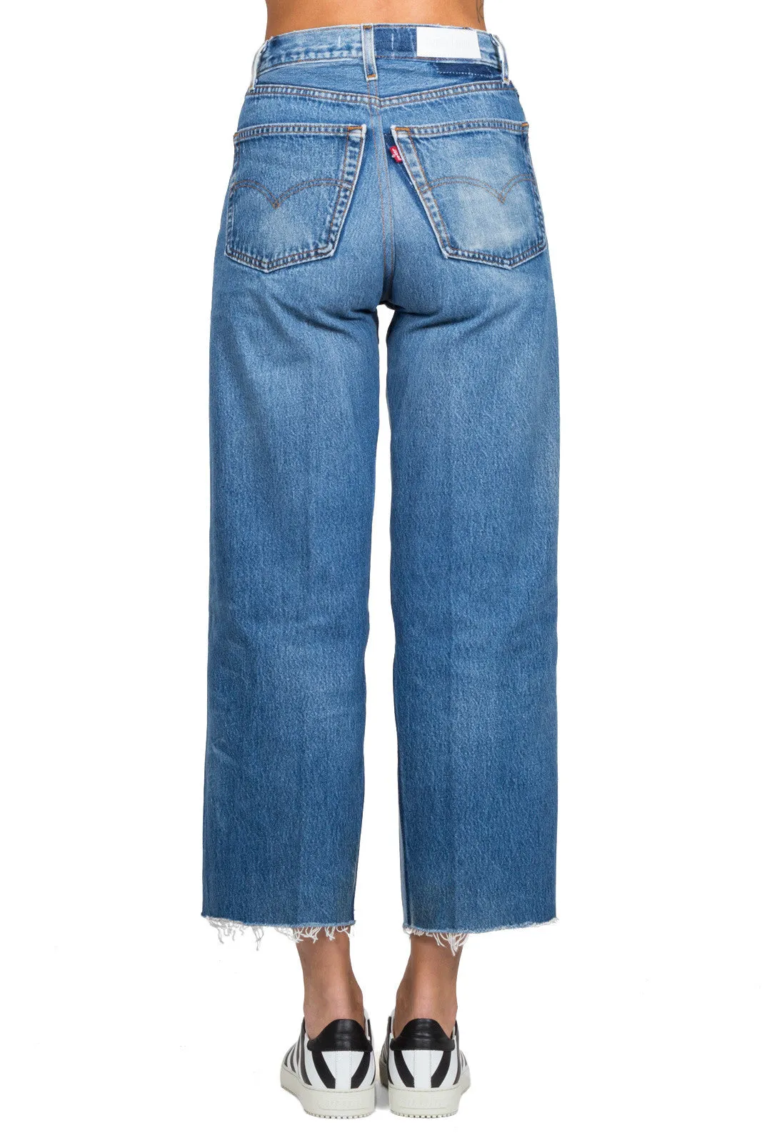 Panelled Cropped Jeans