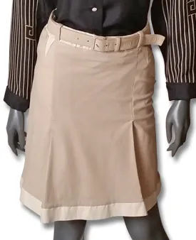 Prada Leather Pleated Skirt