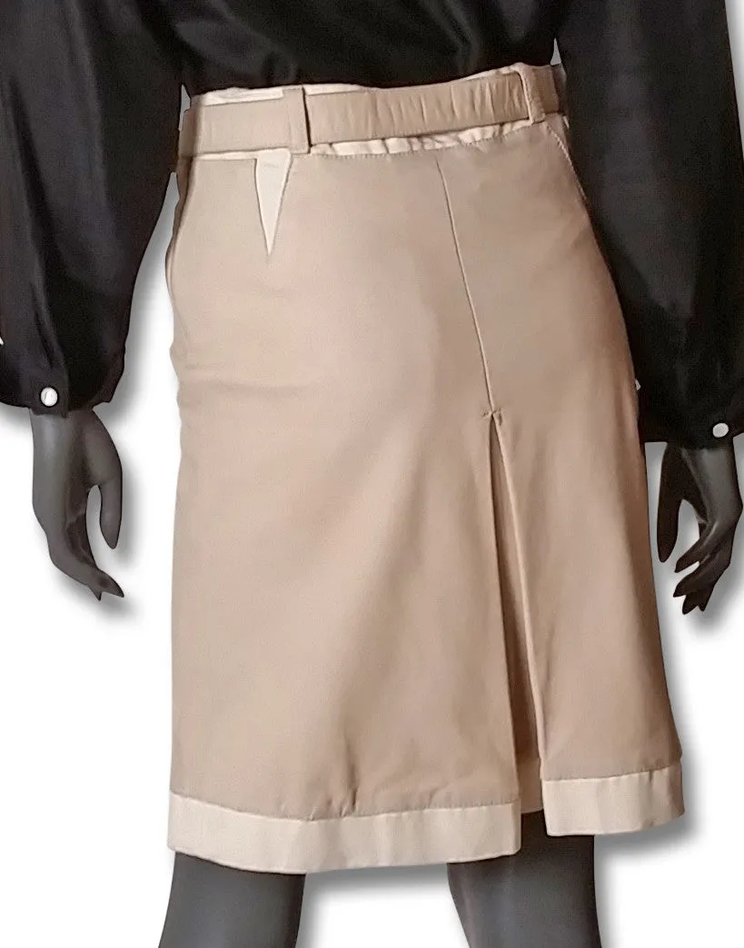 Prada Leather Pleated Skirt