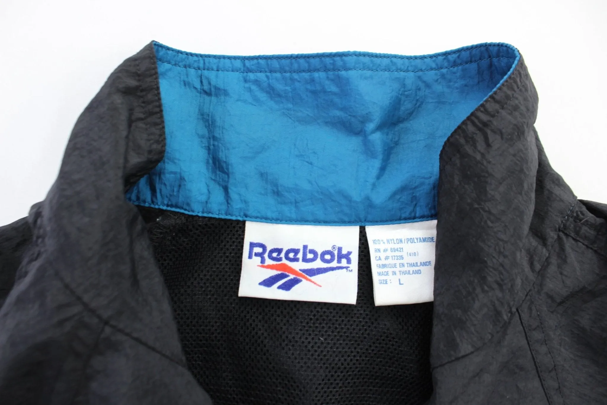 Reebok Embroidered Logo Black Zip Up Jacket