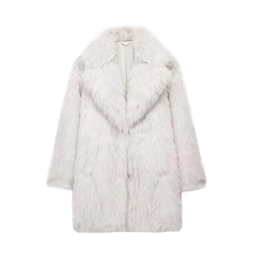 SHP Faux Fur Long Coat