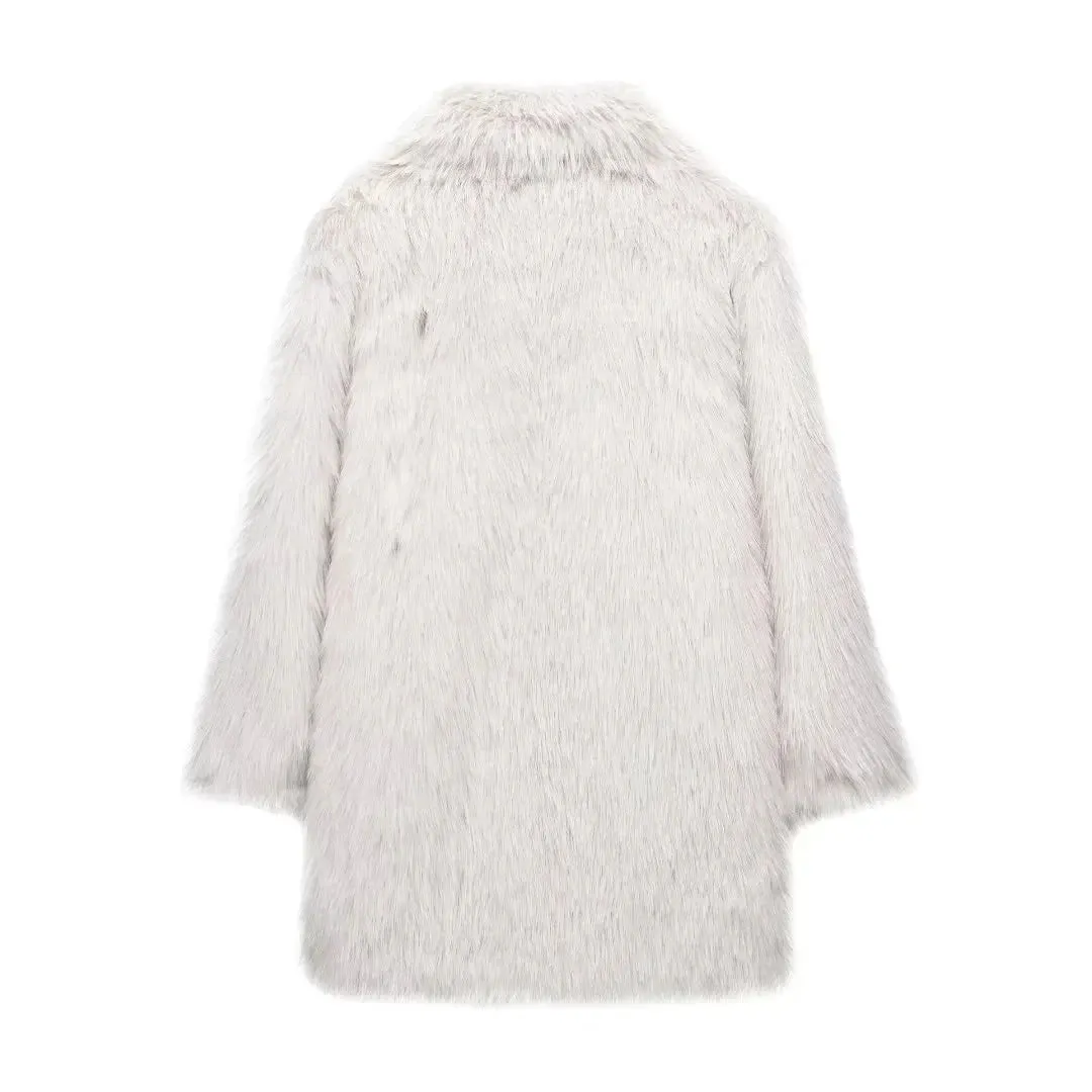 SHP Faux Fur Long Coat