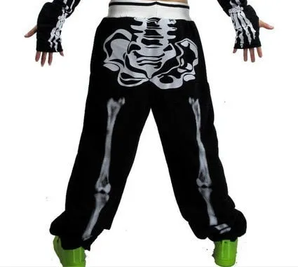 Skeleton Printed Hip Hop Dance Loose Harem Pants