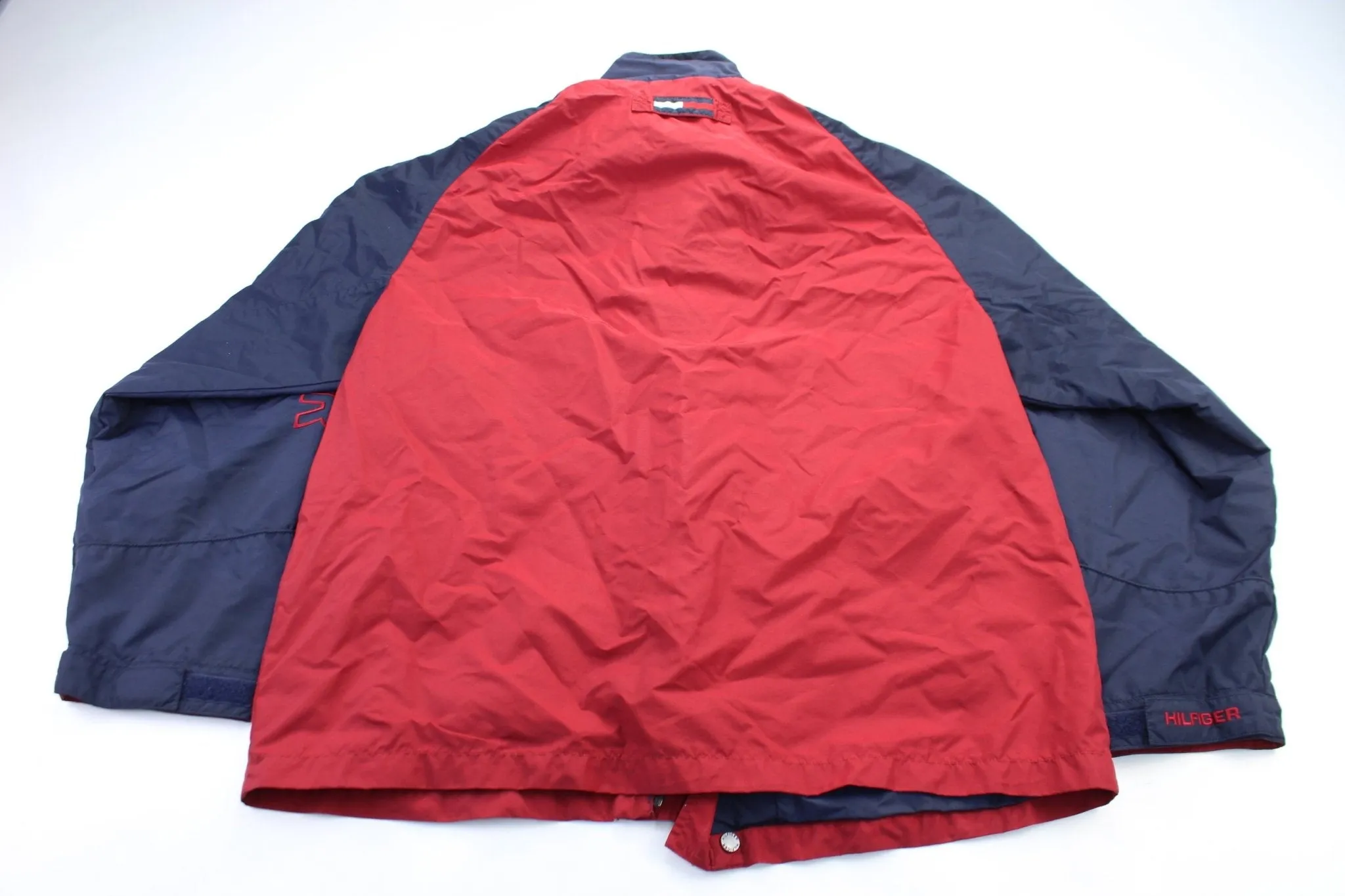 Tommy Hilfiger Logo Red & Navy Blue Zip Up Jacket